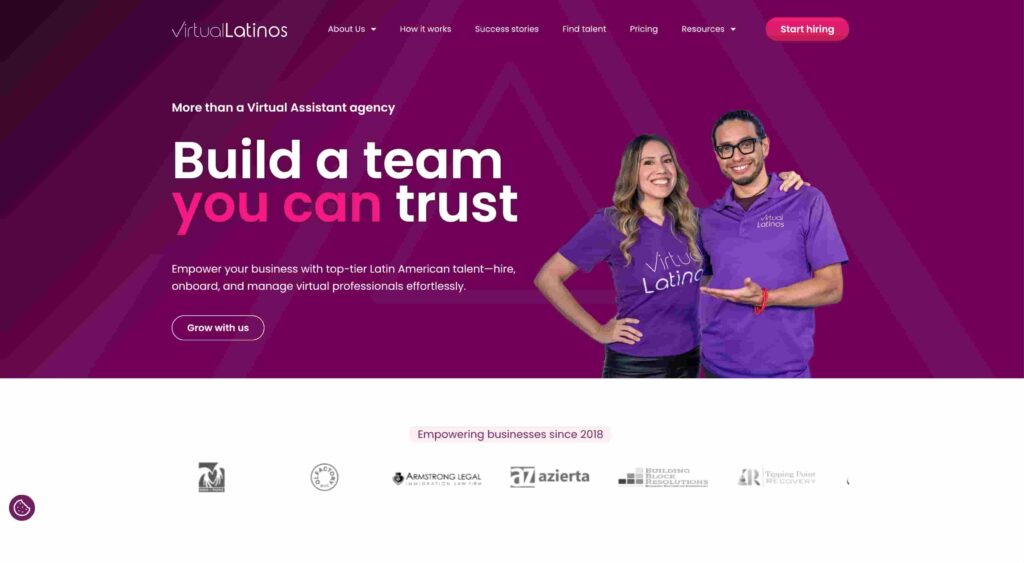 Virtual Latinos Landing Page